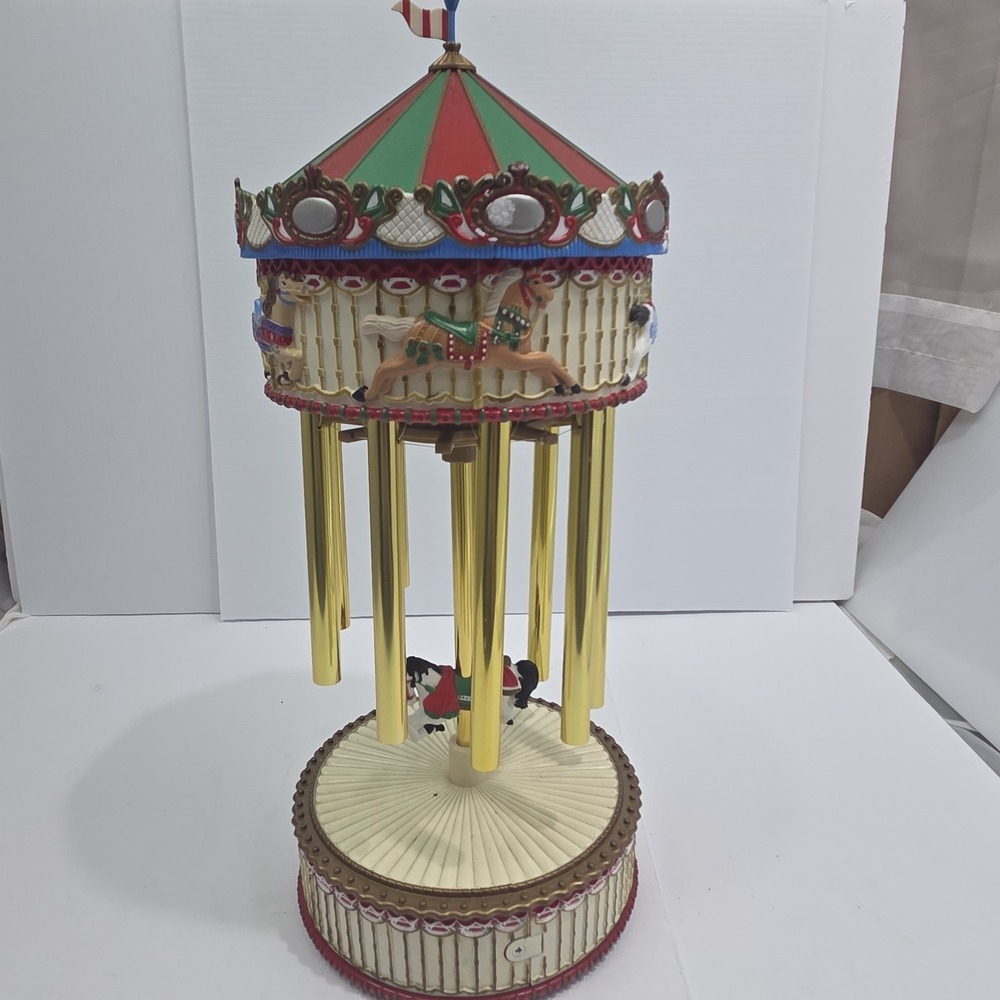VTG Avon Christmas Carousel Musical‎ Chimes WORK Motor Hums NO Rotate READ